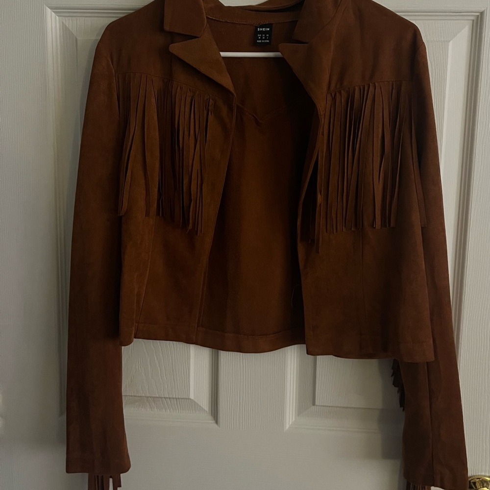 Brown Fringe Women's Jacket